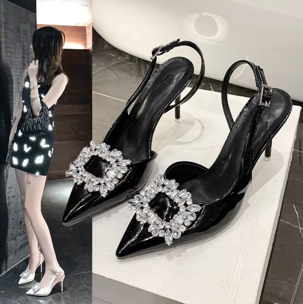 I Am Classy - Women's Sandals Pointy Comfortable Stiletto Heels / escarpins pour femmes