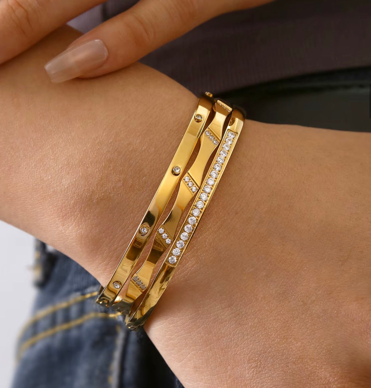 Icy -  Stainless Steel / bracelet en acier inoxydable - résistant à l’eau