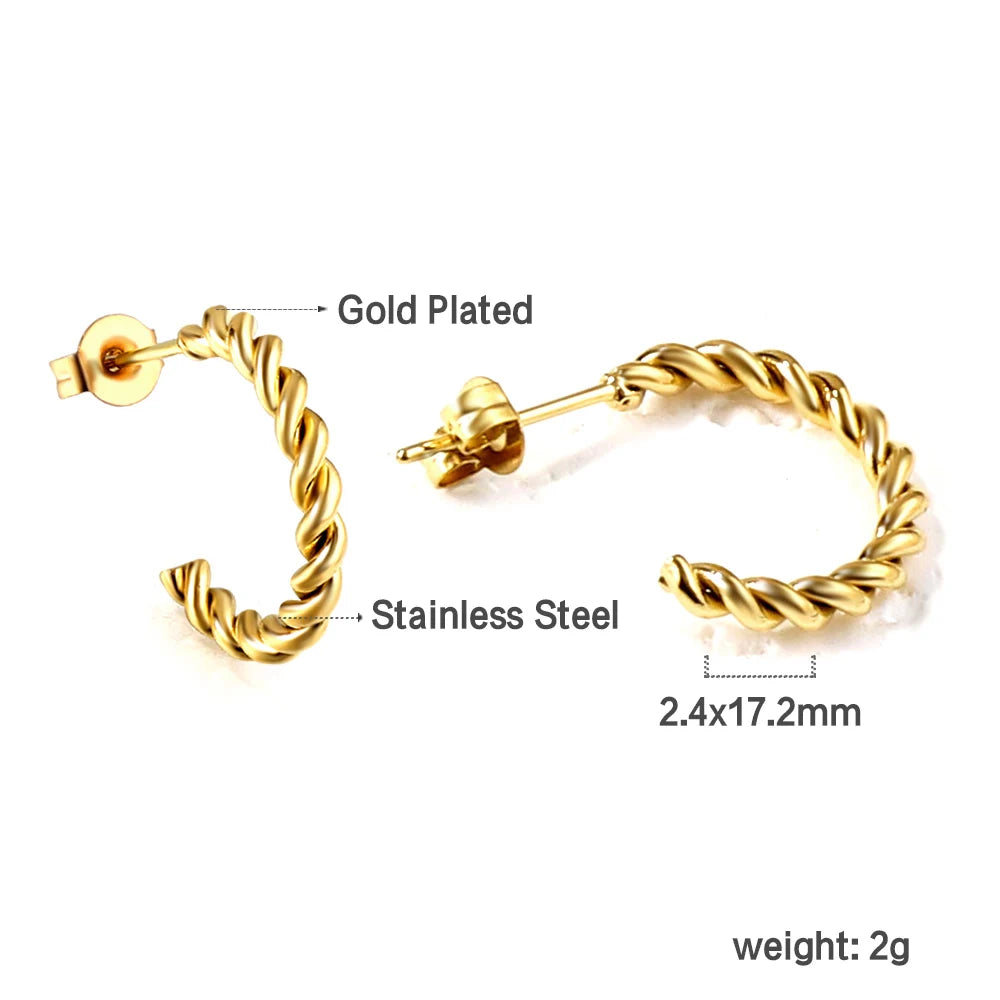 Classy Stainless Steel - boucles d’oreilles en acier inoxydable