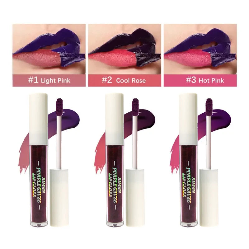 Glossy and glossy - 1/3 pcs peel off lip gloss