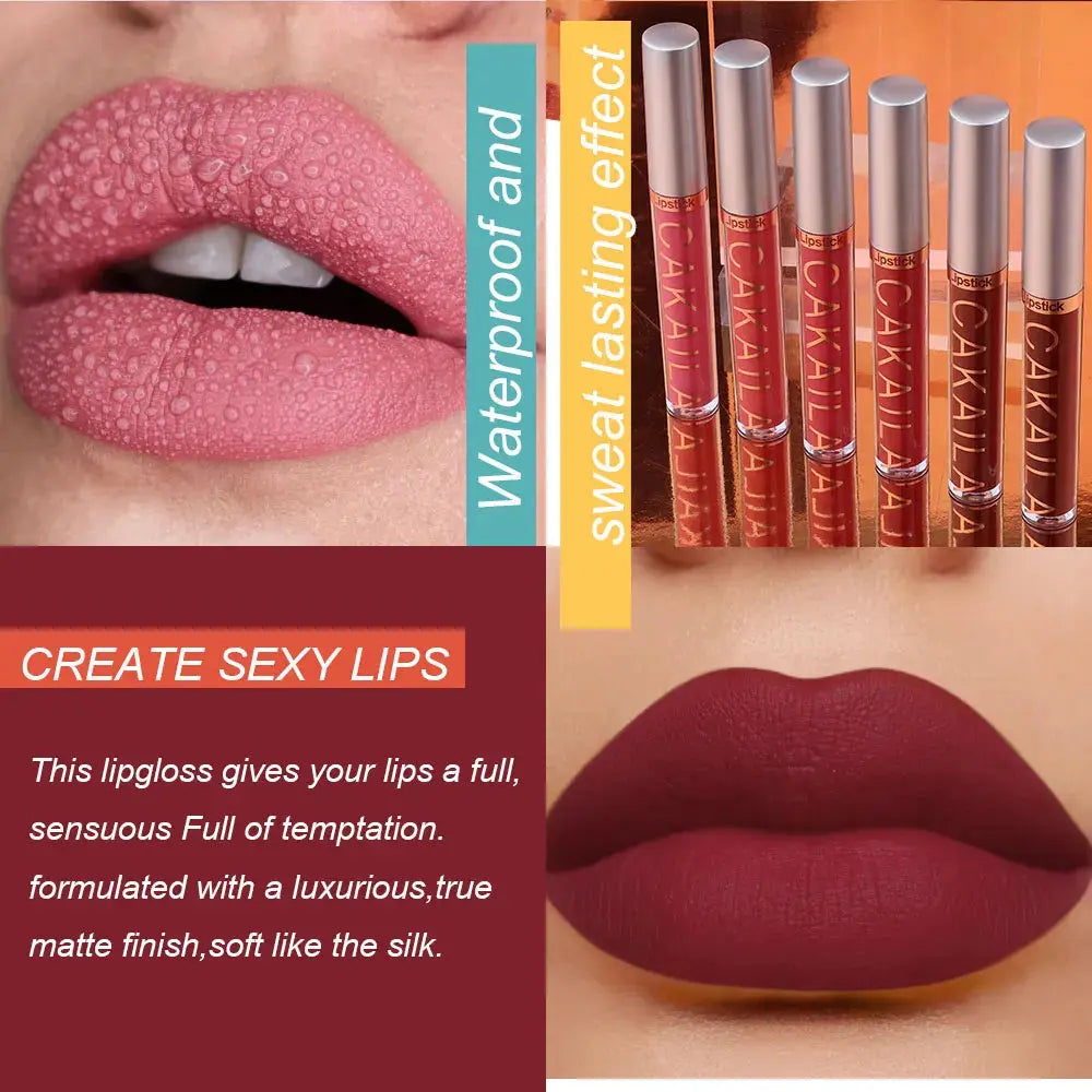 Red so hot -  6-Color Lipstick Set Liquid Matte / lot de rouge à lèvres mattes
