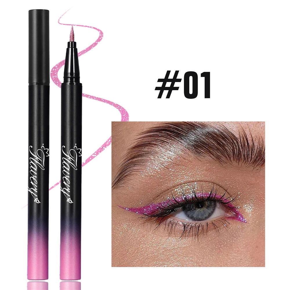 Metallic Silver Waterproof Liquid Eyeliner Glitter