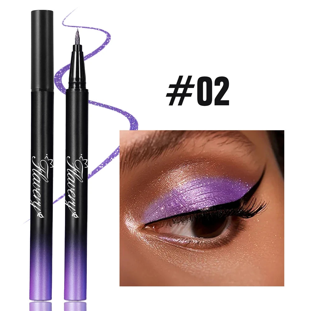 Metallic Silver Waterproof Liquid Eyeliner Glitter