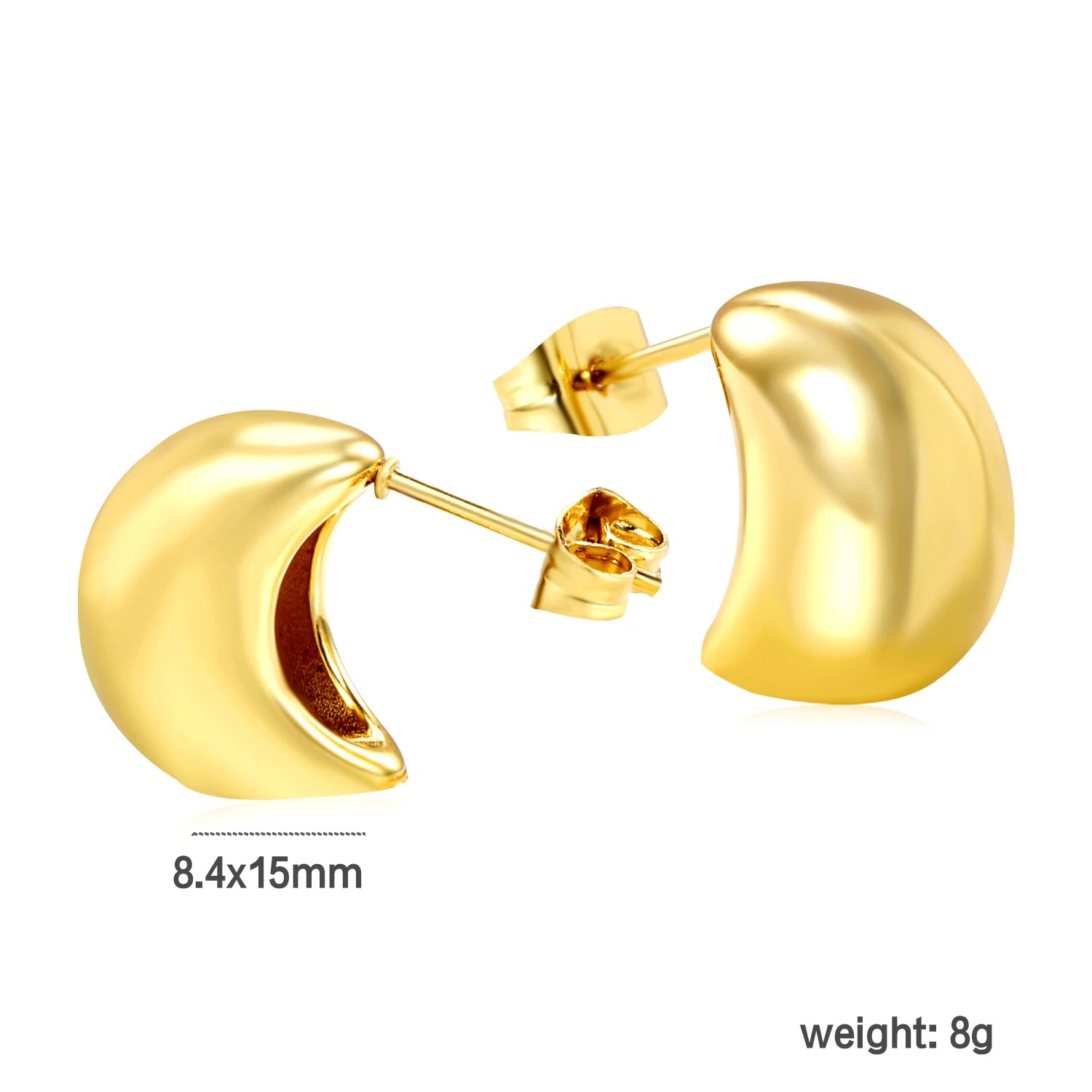 Classy Stainless Steel - boucles d’oreilles en acier inoxydable