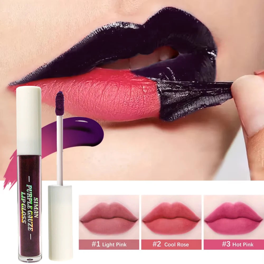Glossy and glossy - 1/3 pcs peel off lip gloss