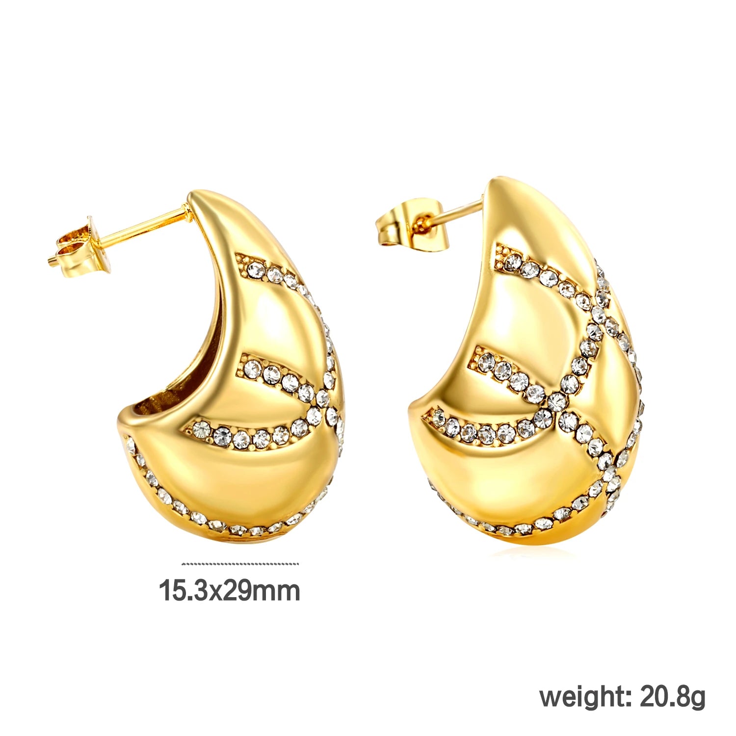 Classy Stainless Steel - boucles d’oreilles en acier inoxydable