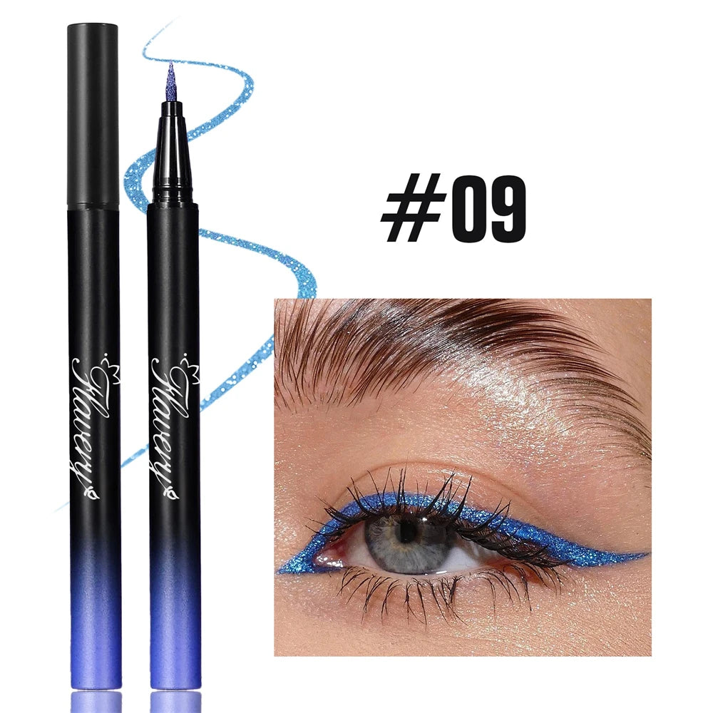 Metallic Silver Waterproof Liquid Eyeliner Glitter