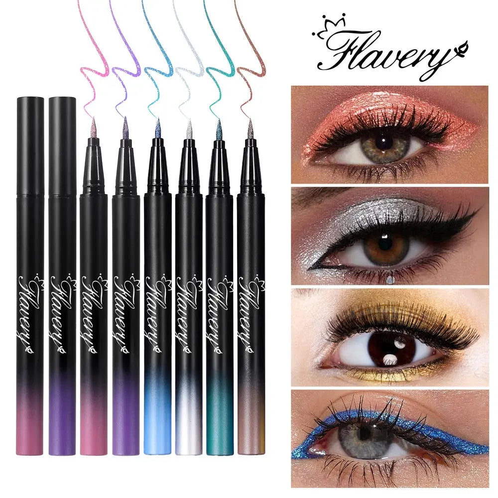 Metallic Silver Waterproof Liquid Eyeliner Glitter