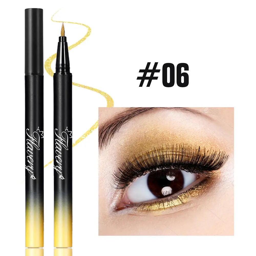 Metallic Silver Waterproof Liquid Eyeliner Glitter