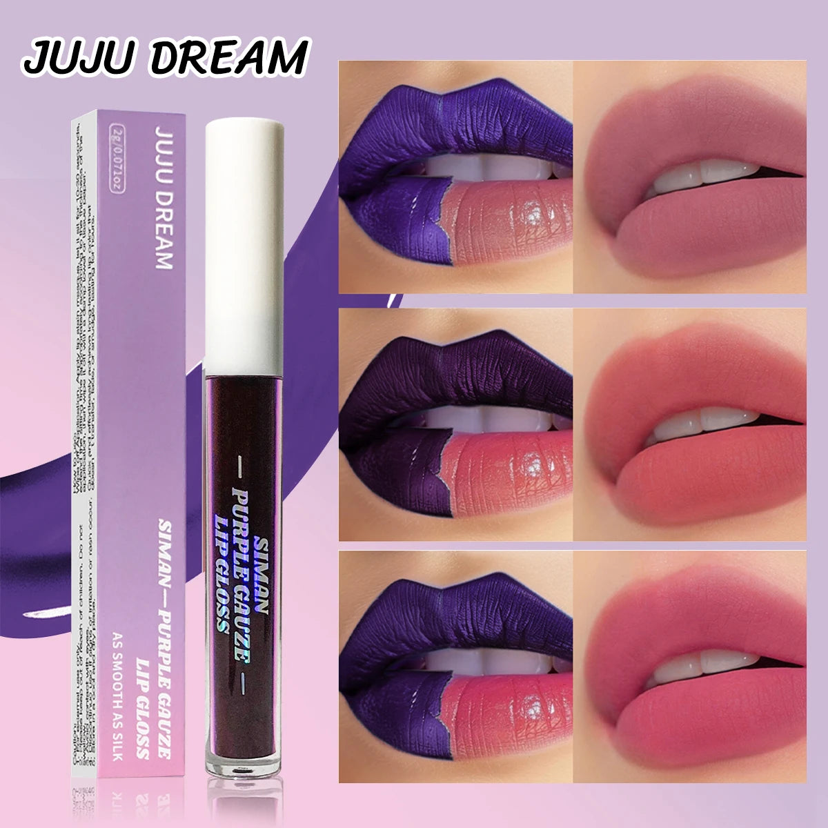 Glossy and glossy - 1/3 pcs peel off lip gloss