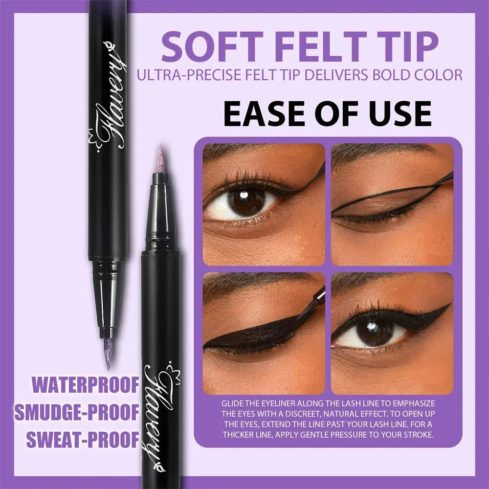 Metallic Silver Waterproof Liquid Eyeliner Glitter