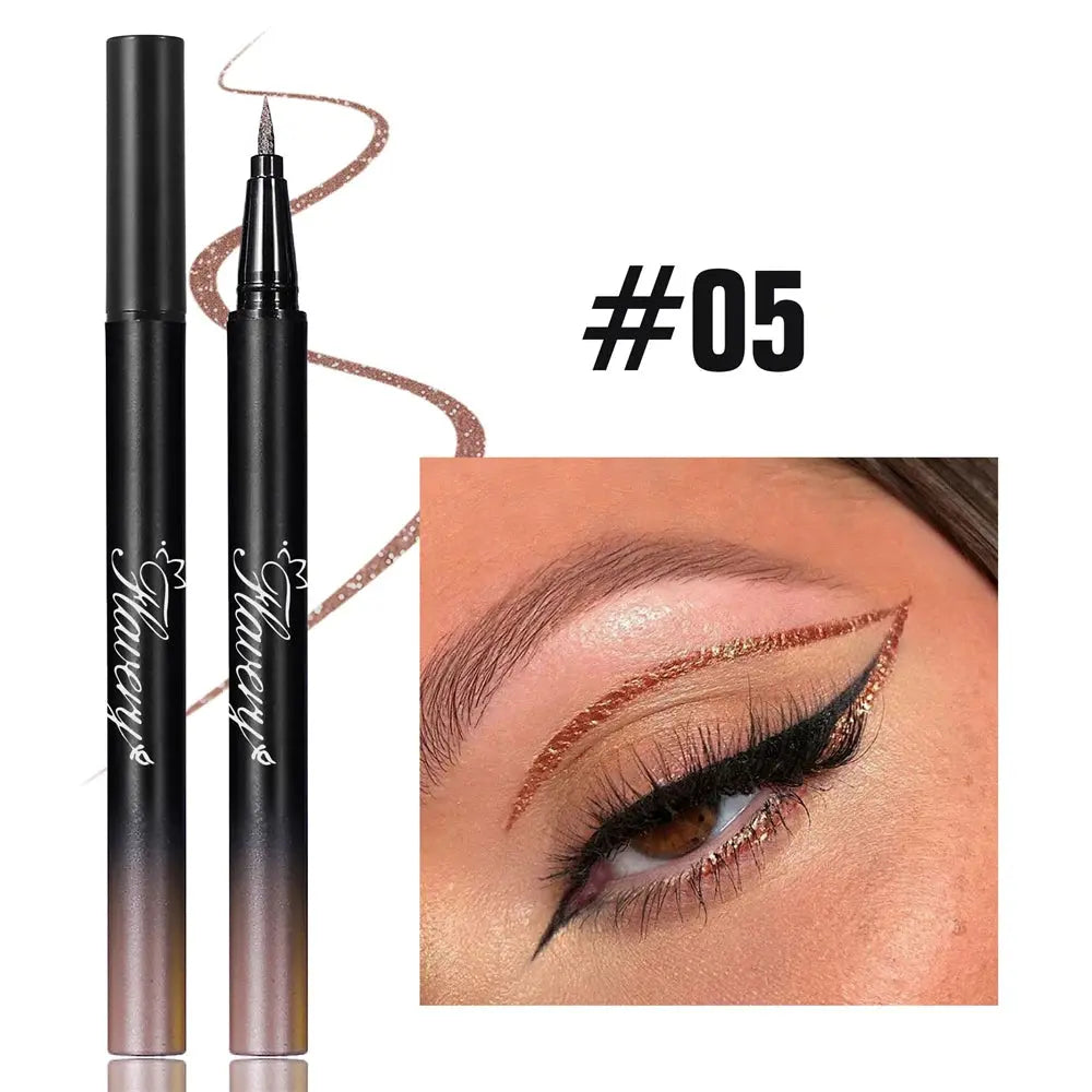 Metallic Silver Waterproof Liquid Eyeliner Glitter