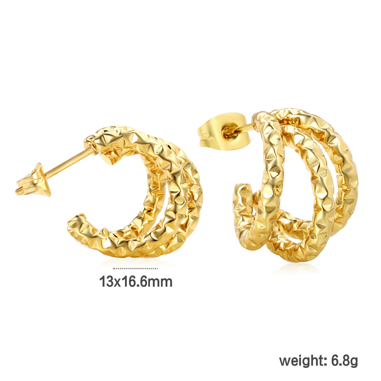 Classy Stainless Steel - boucles d’oreilles en acier inoxydable